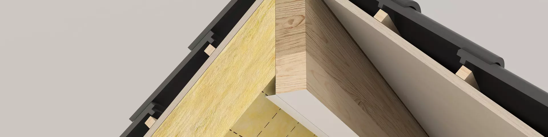 Schuindak isoleren met glaswol voor een goede aansluiting en optimale isolatiewaarden