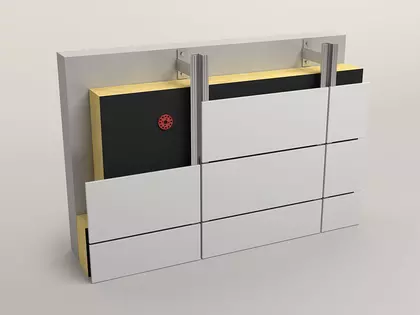 Vliesgevel isoleren met glaswol van ISOVER