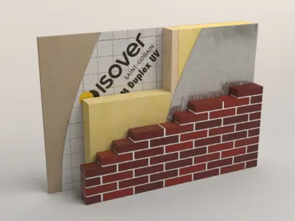 Gevelelementen met metselwerk en isolatiemateriaal