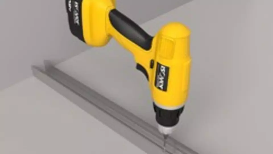plaatsen van metal stud u profielen / liggers voor een scheidingswand