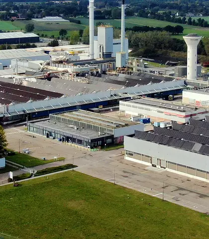 Fabriek in Etten-Leur waar isolatie materiaal gemaakt wordt